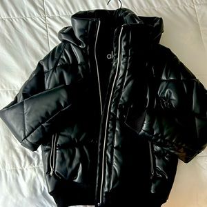 Alo Yoga Faux Leather Puffer Coat